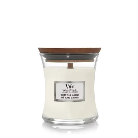 Bougie Woodwick Th Blanc Jasmin Mini Sablier Parfum D Coration Cadeau