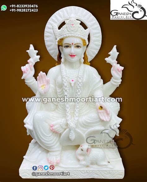 White Painted Marble Laxmi Mata Statue For Worship At Rs In Jaipur