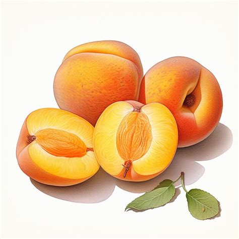 Premium Ai Image Apricots On White Background