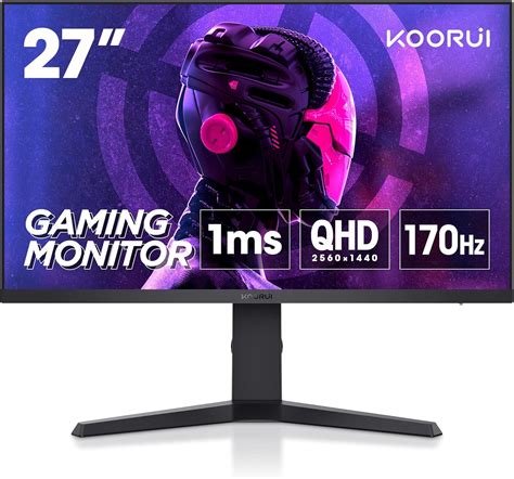 KOORUI Gaming Monitor 27 Zoll 2K Bildschirm QHD PC Monitors FreeSync