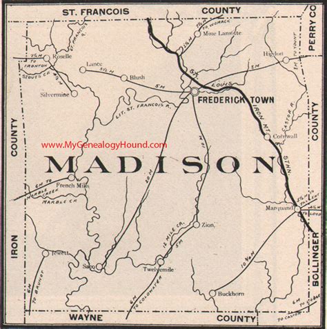 Madison County Missouri 1904 Map