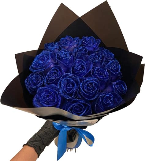 Amazon Ntddf Glitter Rose Bouquet Artificial Rose Flowers Bouquet