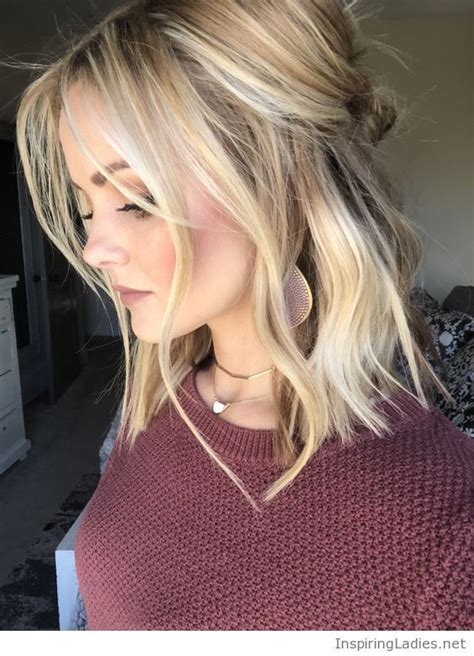 Blonde Messy Hairstyle Idea Inspiring Ladies Blonde Lob Hair Hair