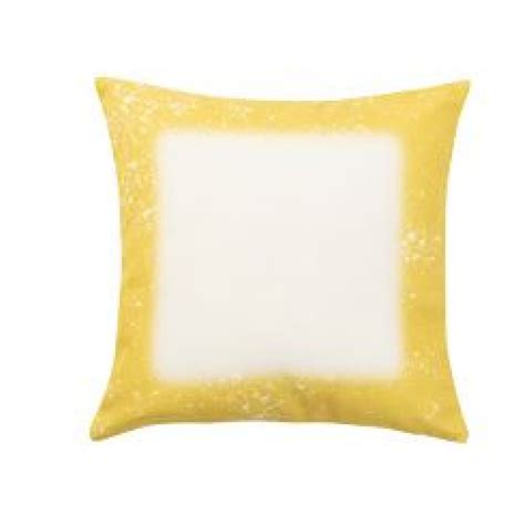 Sublimation Blanks Bleached Poly Linen Pillow Cover Yellow