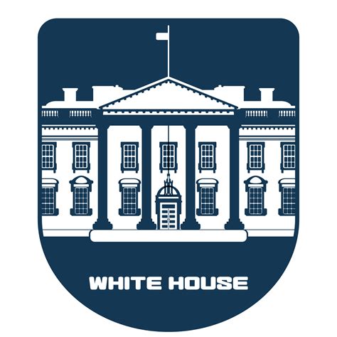 logo white house president america in the form new 3770229 Vector Art ...