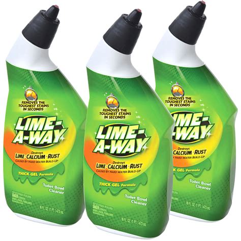 Toilet Bowl Cleaner Lime Power Thick Gel Formula Toilet Bowl Cleaners 16 Oz 3 Pack