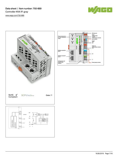 Fillable Online Data Sheet Item Number Controller Knx Ip