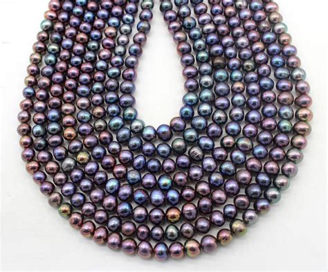 A 7 8mm Peacok Freshwater Pearl Beadsnugget Baroque Pearl Beadsgenuine High Luster Pearls