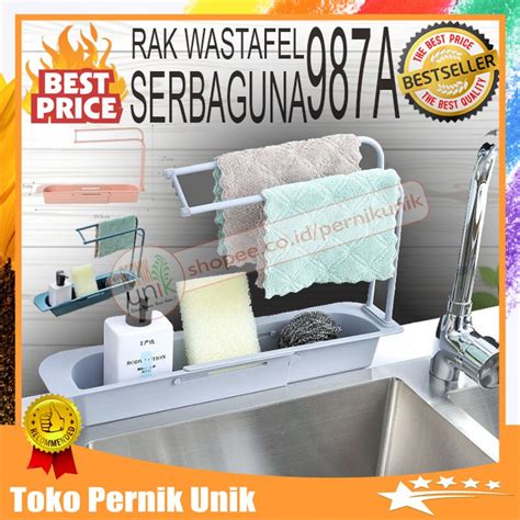 Jual Rak Wastafel Tempat Penyimpanan Spon Sponge Sabun Cuci Piring Kain