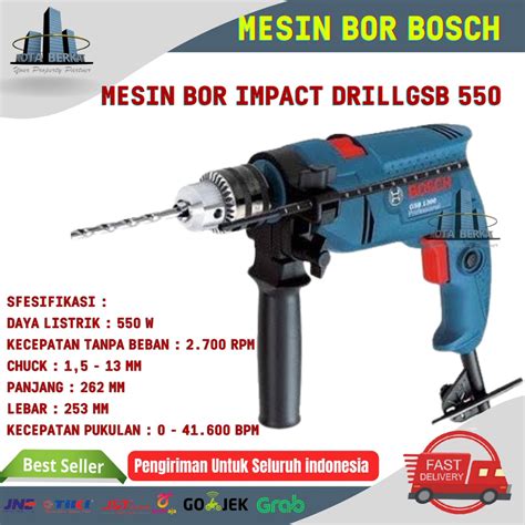 Jual Mesin Bor Bosch Gsb Professional Impact Drill Mm Shopee