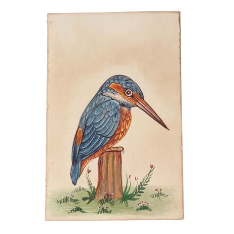 The Kingfisher Watercolor Bird Painting