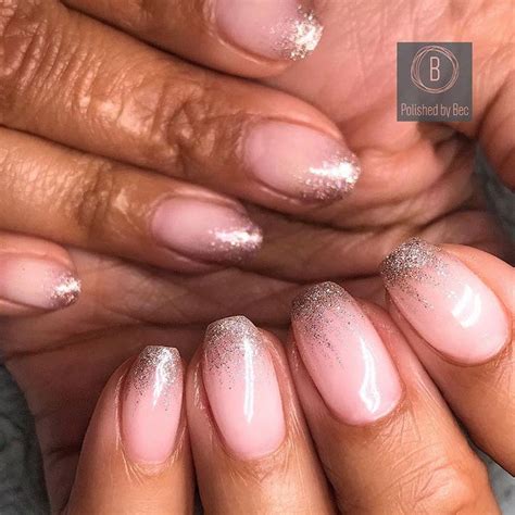 Becky Amos On Instagram Gel Overlay On Natural Nails With A Glitter