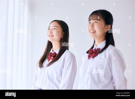 Japanese high school students wearing uniform Stock Photo - Alamy