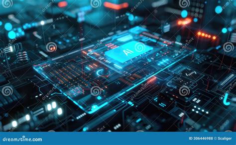 Cybersecurity Command Center With Futuristic Screens Stock Image