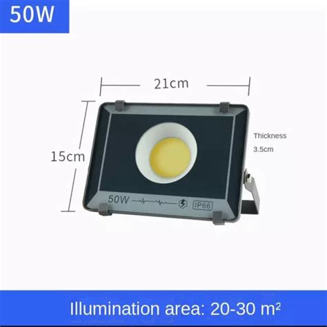 Foco Reflector Led 50w Ip66 Luz Fria Gran Calidad FERRETERÍA Iluminación