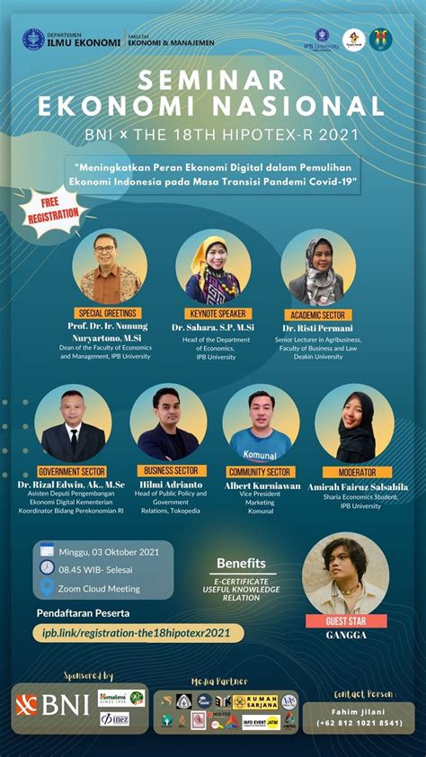 Webinar Ekonomi Nasional Bni X The Th Hipotex R Jadwal Event