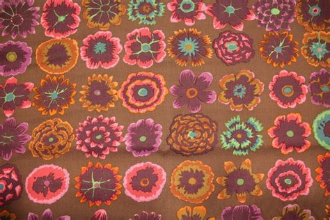 Kaffe Fassett Collective Kaffe Fassett Button Flowers Prune Pwgp152 Gp152 Fabric For Rowan