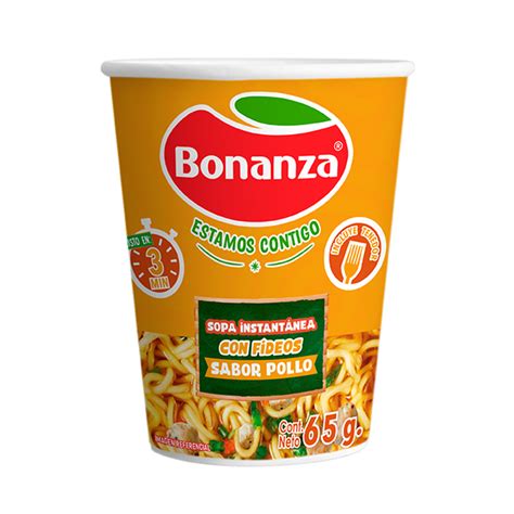 Sopa instantánea sabor pollo 65grs Alimentos Bonanza