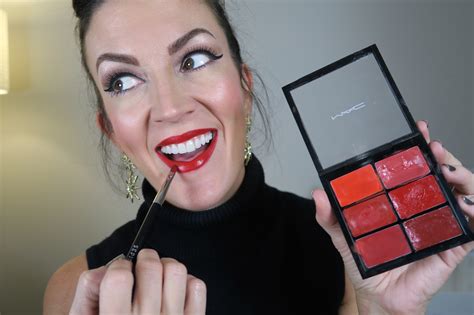 Easy Holiday Glitter Red Lip Mac Red Lipstick Jennysue Makeup