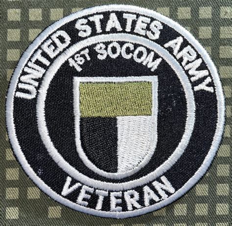 US Army 1st SOCOM Special Operations Command Veteran Patch 3 Decal