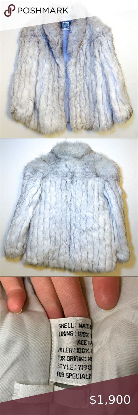 Wilsons Real Blue Fox Fur Coat Furs Saga Furs Coat Vintage M Mink