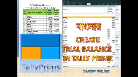 Create Trial Balance In Tally Prime How To Create Trial Balance In