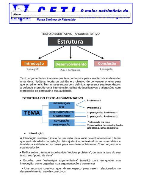 Estrutura Do Texto Argumentativo - Estrutura do Texto Argumentativo | PDF