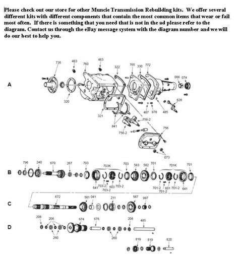 Muncie 4 Speed Transmission Repair Kit With Sealsbushingbearing