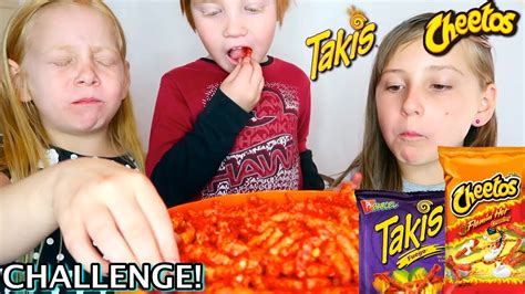 FLAMIN HOT CHEETOS TAKIS CHALLENGE SIBLINGS NO MILK YouTube