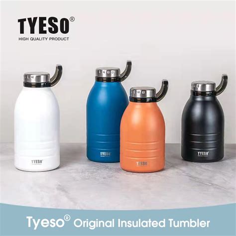 Original Tyeso Vacuum Insulated Tumbler Hot And Cold Thermoflask Stainless Steel Water Bottle