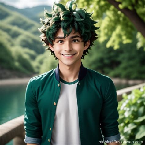 Image Of My Hero Academia Character Izuku Deku Midoriya In Causal