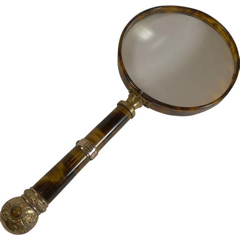 Grandest Antique English Magnifying Glass Rare Tigers Eye Handle Sold On Ruby Lane