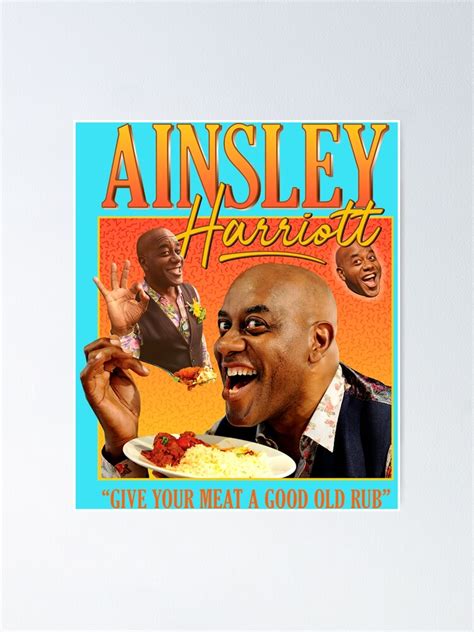 Ainsley Harriott Homage Poster For Sale By Dcgorganic Redbubble