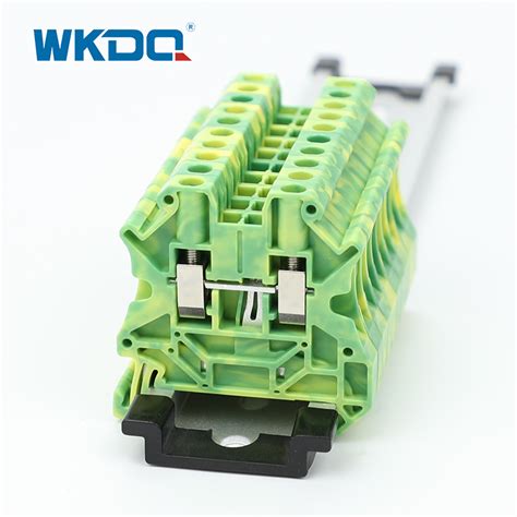Ut4-PE Grounding DIN Rail Earthing Terminal Block - DIN Rail Terminal ...
