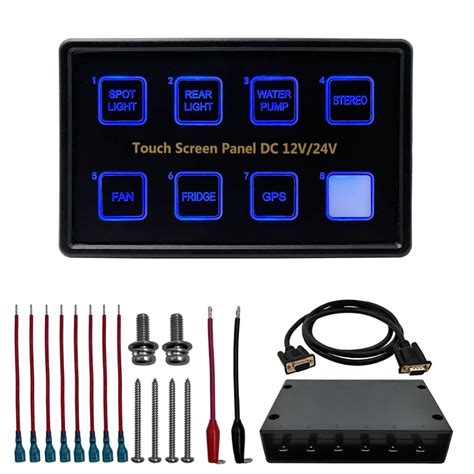 Gang Led Switch Panel Slim Touch Control Panel Box For Car Marine