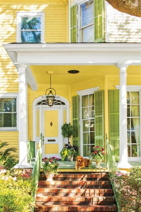 Outstanding 36 Cool Yellow Exterior House Paint Colors Decortip