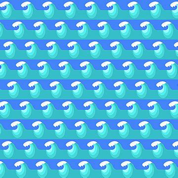 Sea Wave Background Blue Water Pattern Seascape Banner Ocean Vector