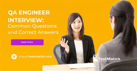 QA Engineer Interview Common Questions And Correct Answers TestMatick