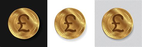 Pound sterling symbol for UK Britain currency golden coins free vector ...