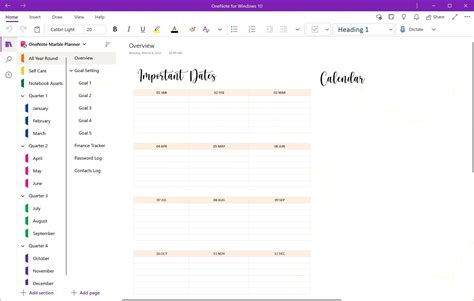 OneNote Templates