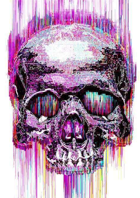 Glitch Skull The Circuits Are Bleeding By Echoohce On Deviantart