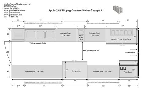 Shipping Container Kitchen Floorplan B