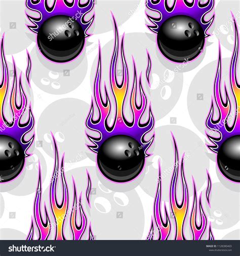 Seamless Printable Pattern Bowling Balls Hot Stock Vector (Royalty Free ...