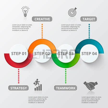 prozess Infografik Design Vorlage und Marketing Icons Vorlage für