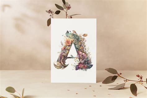 26 Watercolor Floral Alphabet Letters Clipart Magical, Fairy, Fantasy ...