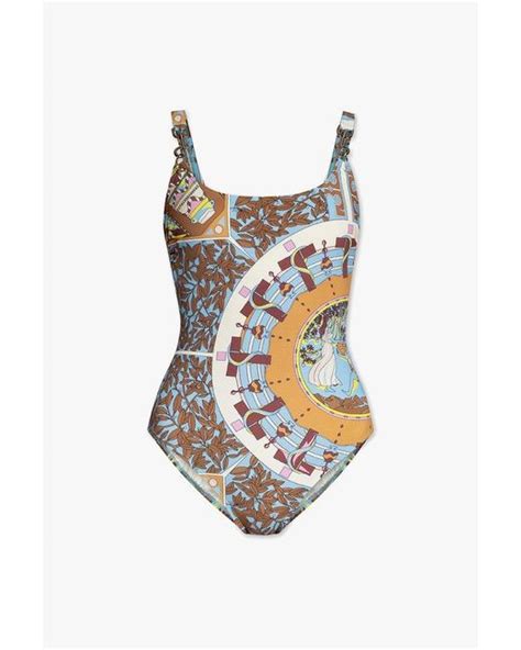 Tory Burch One Piece Swimsuit In White Lyst