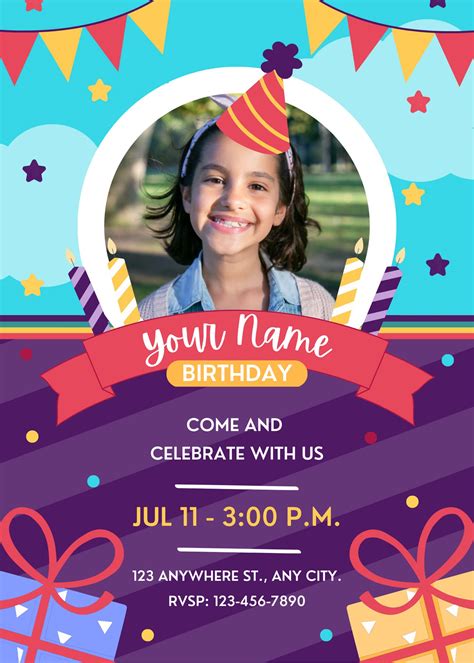 Free And Printable Birthday Invitation Templates Canva, 53% OFF