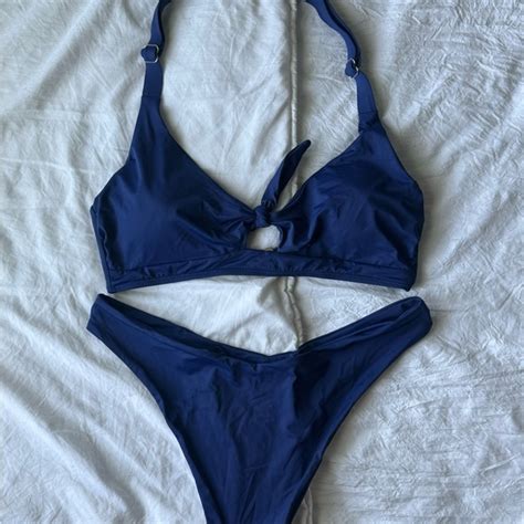 TiniBikini Swim Tinibikini Blue Cheeky Minimalist Bikini Set Poshmark