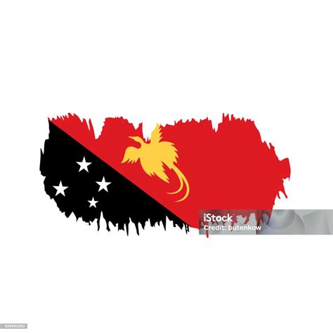 Papua New Guinea Flag Vector Stock Illustration Download Image Now Cut Out Flag Freedom