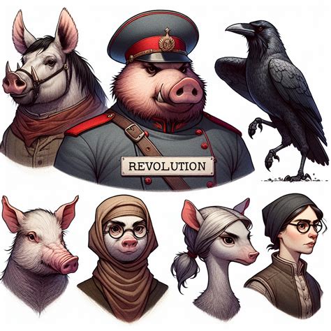 Personagens Revolução Dos Bichos - Personagens de A Revolução dos Bichos
